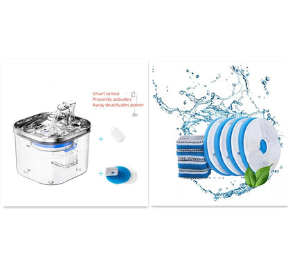 Fontaine à eau automatique en acier pour le confort des animaux
