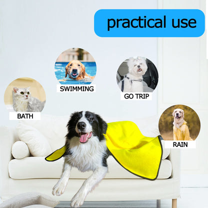 Serviettes pour animaux, douces et absorbantes, parfaites après le bain.