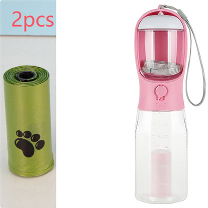 Bouteille d'eau multifonction pour chiens et chats, pratique pour les voyages.
