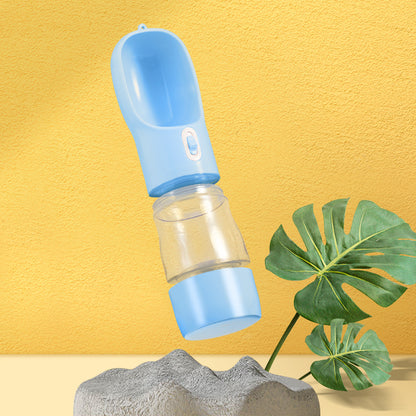 Gourde et gamelle portable pour chien, pratique pour les promenades et voyages.