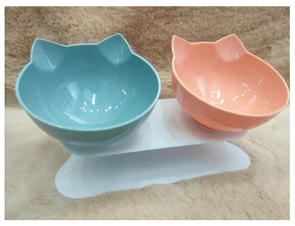 Gamelle inclinée transparente pour chats et chiens, pratique