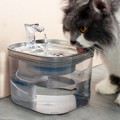 Fontaine à eau automatique en acier pour le confort des animaux