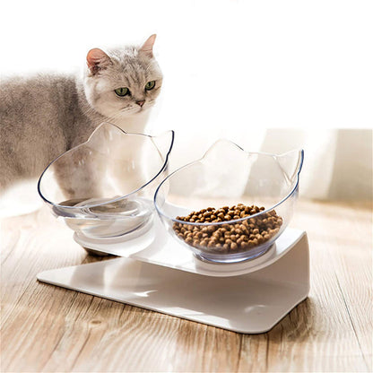 Support de gamelle élevé pour chat, pratique et élégant