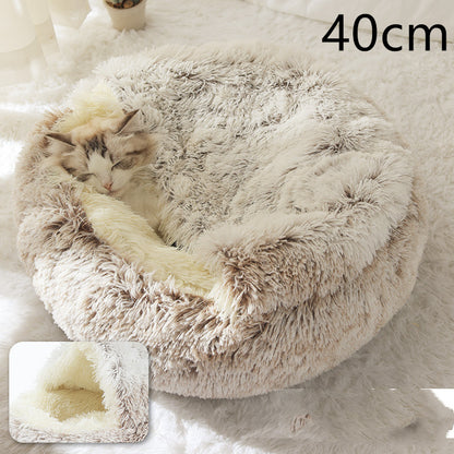 Lit douillet 2 en 1 pour chien et chat, confort partagé