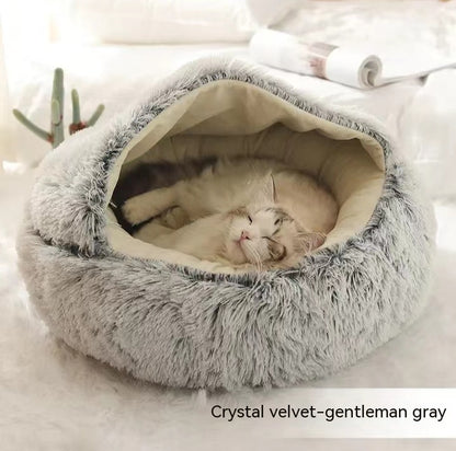 Lit douillet 2 en 1 pour chien et chat, confort partagé
