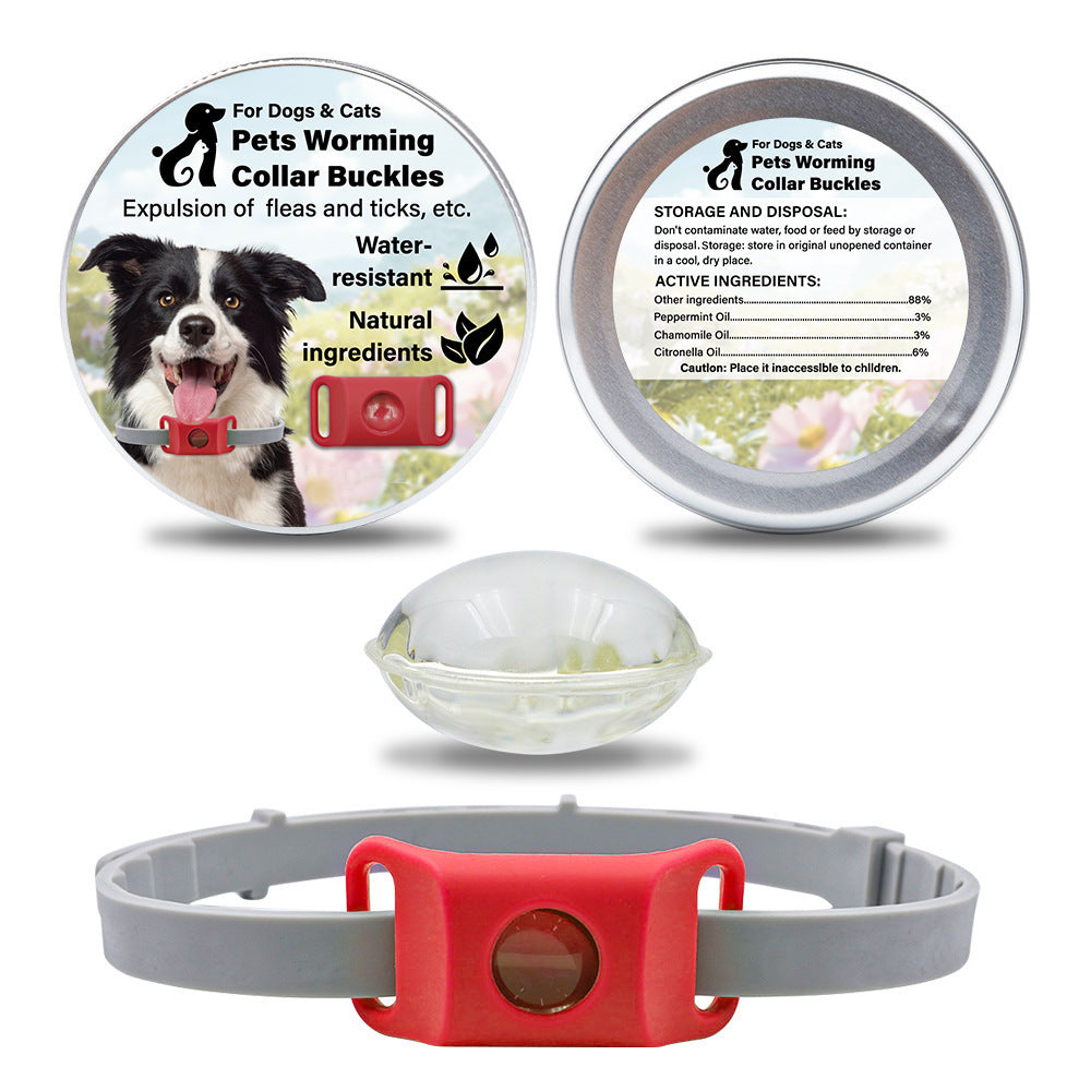 Collier en silicone anti-insectes pour chiens et chats