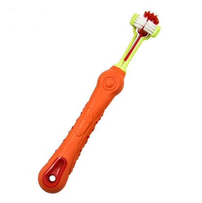 Brosse à dents triangulaire pour chien, soin dentaire