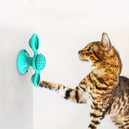 Jouet moulin à vent attrayant pour divertir les chats