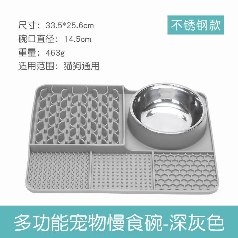 Gamelle anti-étouffement en silicone pour chien