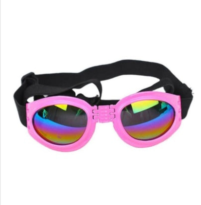 Lunettes de soleil pliables pour chien, style et protection contre les rayons UV.
