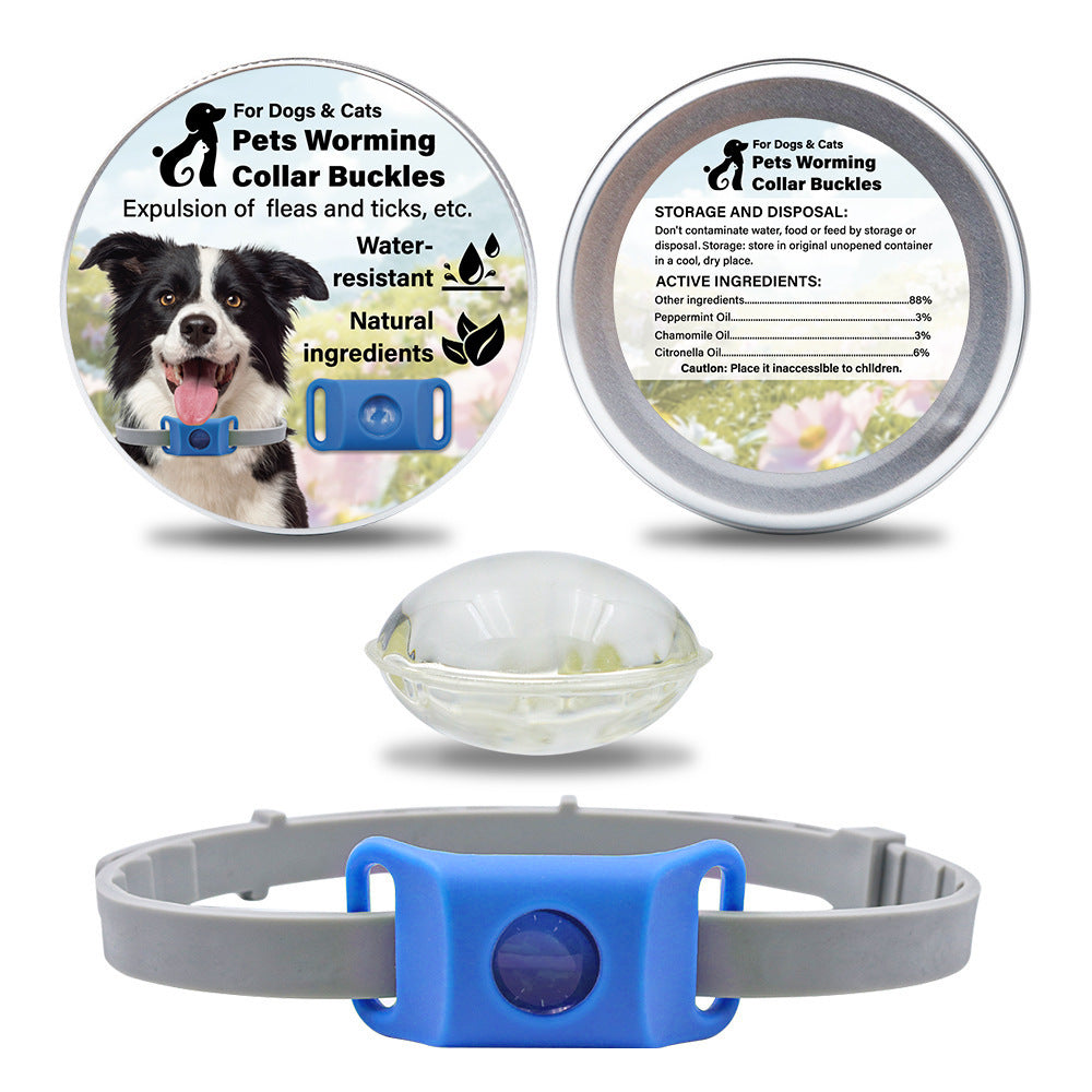 Collier en silicone anti-insectes pour chiens et chats