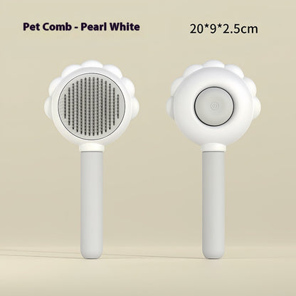 Brosse 2 en 1 auto-nettoyante pour chiens et chats