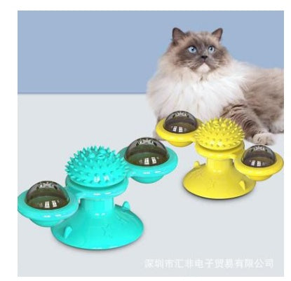 Jouet rotatif multifonction pour divertir les chats et les stimuler.