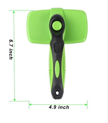 Peigne automatique rétractable pour toilettage chiens et chats.