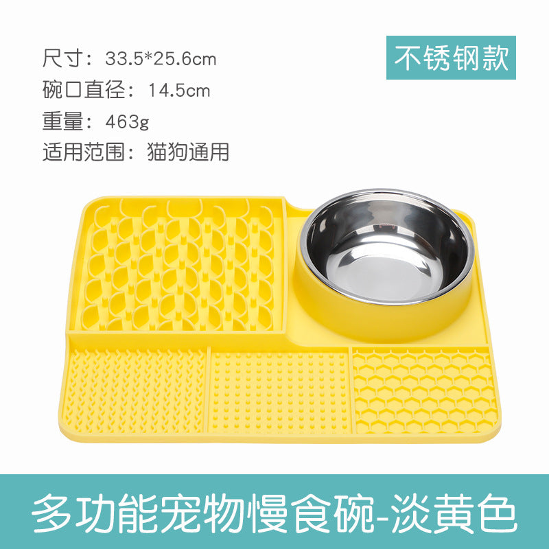 Gamelle anti-étouffement en silicone pour chien