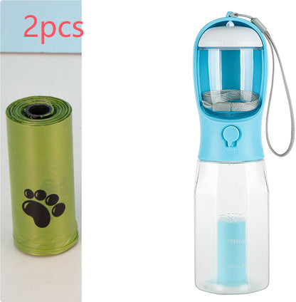 Bouteille d'eau multifonction pour chiens et chats, pratique pour les voyages.