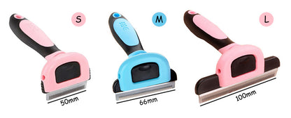 Peigne de retrait des poils pour chiens et chats, doux et efficace.