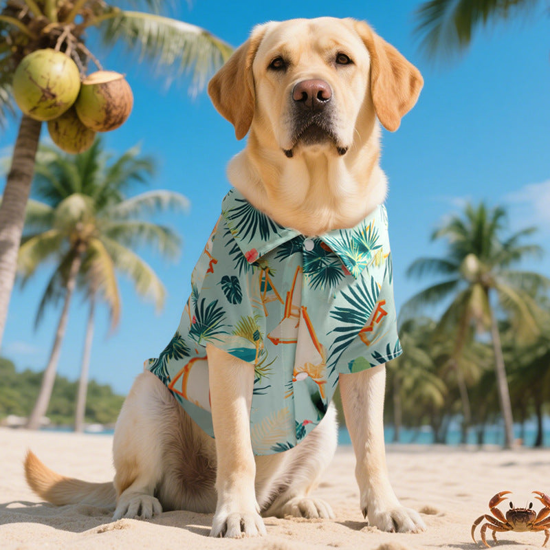 T-shirts pour grands chiens, maillots de plage imprimés