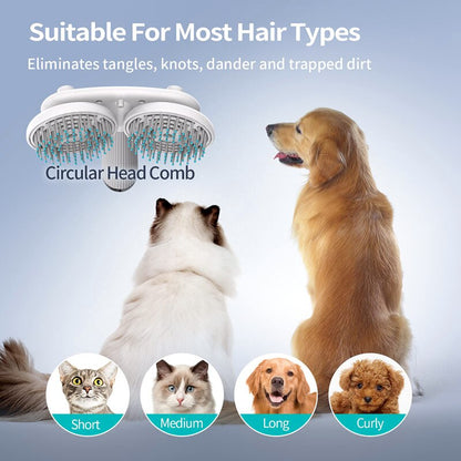 Brosse de toilettage double tête pour chats et chiens