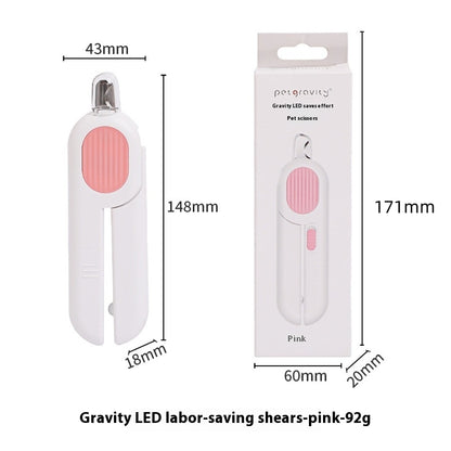 Ciseaux à ongles LED pour une coupe précise des griffes de chats.