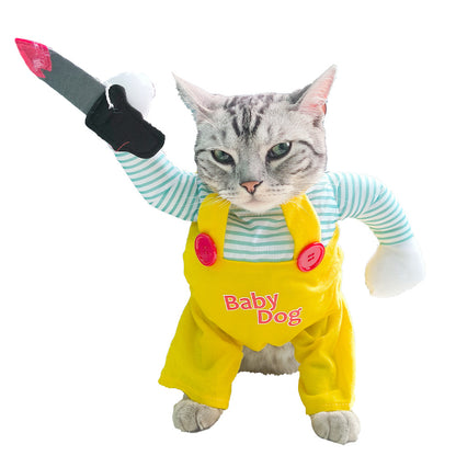 Costume de Chat Assassin Jaune - Papapattes
