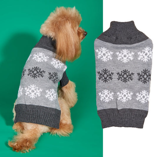 Pull de Noël Gris et Marron pour Chien - Papapattes