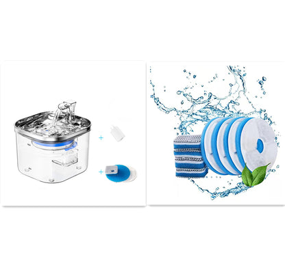 Fontaine à eau automatique en acier pour le confort des animaux