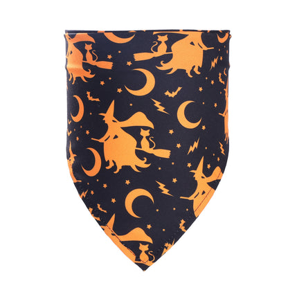 Serviette Saliva Halloween pour animaux, idéale pour les fêtes.