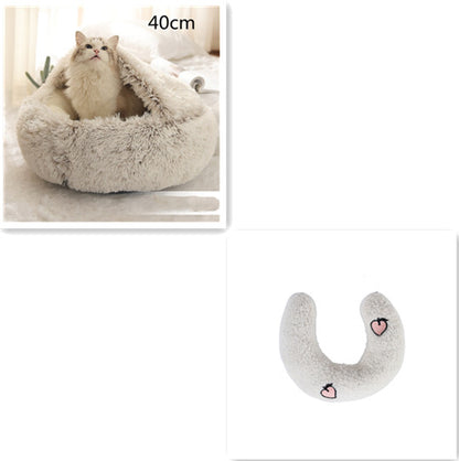 Lit douillet 2 en 1 pour chien et chat, confort partagé