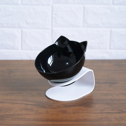 Support de gamelle élevé pour chat, pratique et élégant