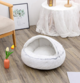 Lit douillet 2 en 1 pour chien et chat, confort partagé