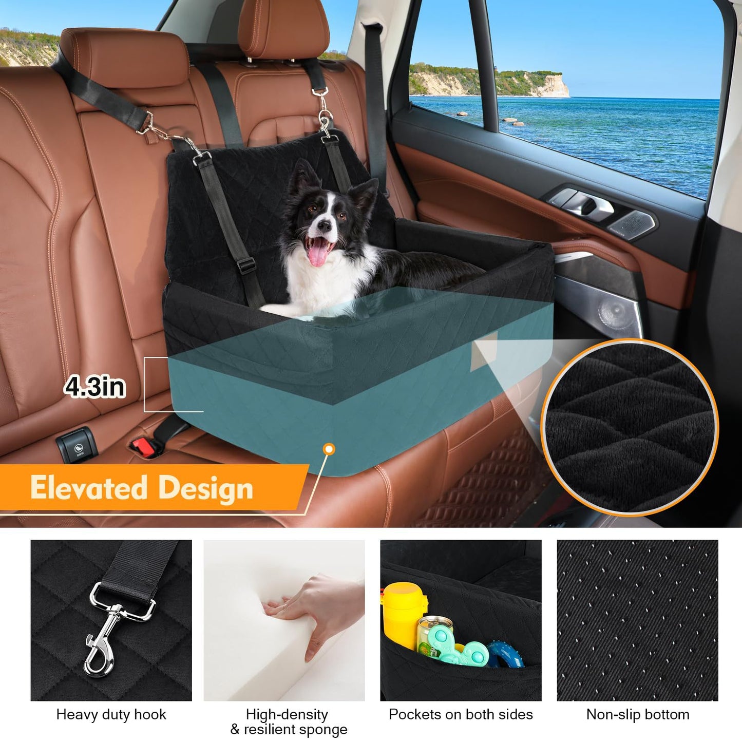 Tapis de voiture pour chien, anti-salissure et confortable