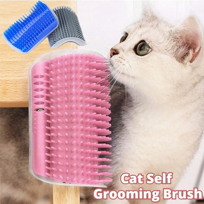 Brosse auto-toilette pour chat, massage et toilettage combinés.