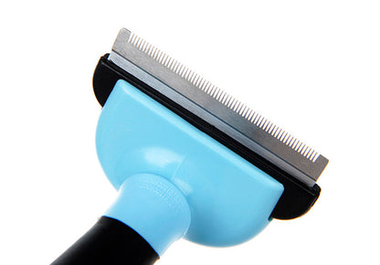 Peigne de retrait des poils pour chiens et chats, doux et efficace.