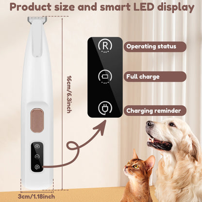 Tondeuse étanche à LED pour entretenir les pattes des chiens