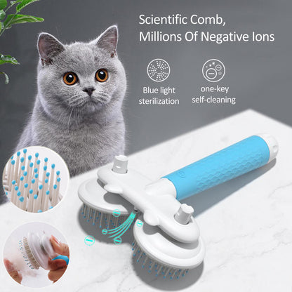 Brosse de toilettage double tête pour chats et chiens