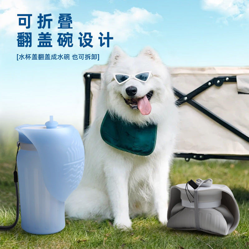 Gobelet en silicone pour chien, pratique et pliable