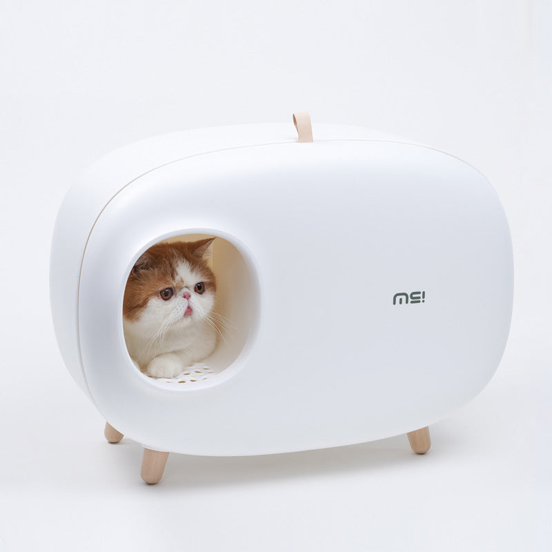Mochi : bac à litière fermé pour chats - confort optimal