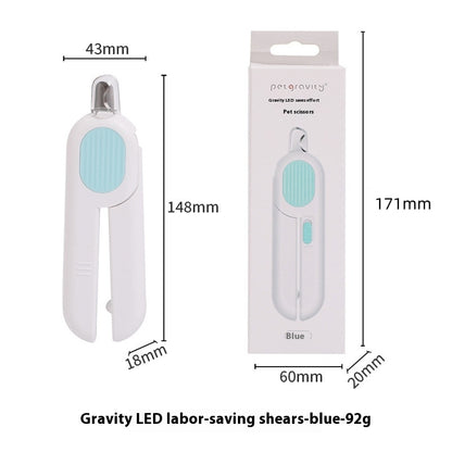 Ciseaux à ongles LED pour une coupe précise des griffes de chats.