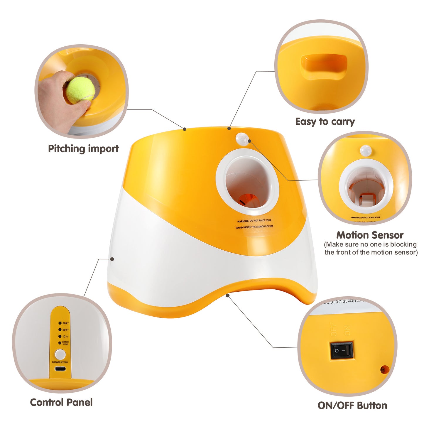 Lanceur de balle automatique pour chien interactif