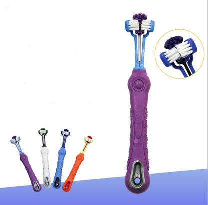 Brosse à dents triangulaire pour chien, soin dentaire