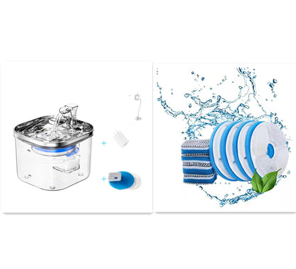 Fontaine à eau automatique en acier pour le confort des animaux