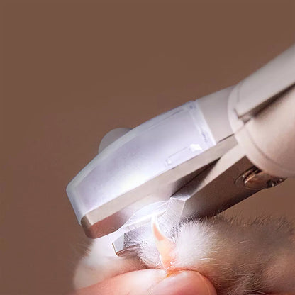 Coupe-ongles professionnel avec LED pour une coupe précise des griffes.