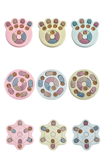 Jouet puzzle interactif pour chien, idéal pour les repas lents.