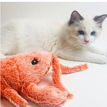 Jouet électrique crevette sautante pour chat