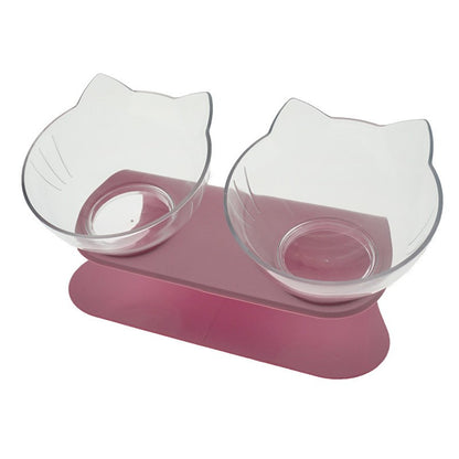 Support de gamelle élevé pour chat, pratique et élégant