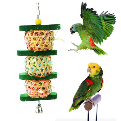 Jouet en Bois Tressé pour Oiseaux - Papapattes