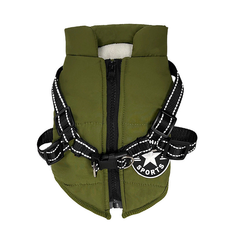 Manteau imperméable pour chien avec harnais intégré