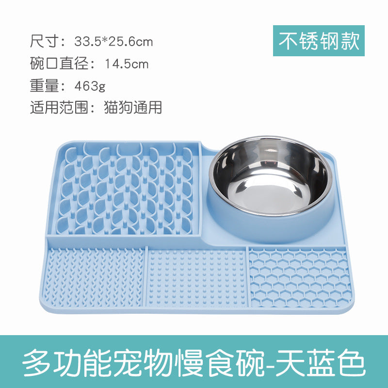 Gamelle anti-étouffement en silicone pour chien