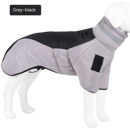 Manteau d'hiver imperméable conçu pour la protection des chiens.